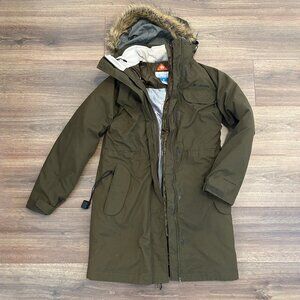 Columbia 3-in-1 Parka, Dark Green, Size S, Omni-Heat, Winter Ready!